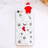 Ochranný 3D kryt pro Apple iPhone 6S / 6 - Santa a vločky