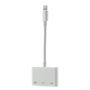 MH035-A audio a nabíjecí redukce - 3,5 mm jack / 2x Lightning na Lightning - bílá