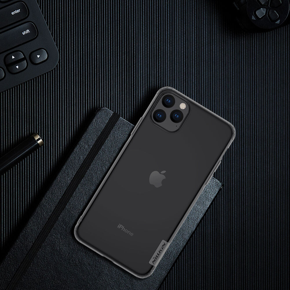Nillkin Nature kryt z měkkého plastu pro iPhone 11 Pro - šedý