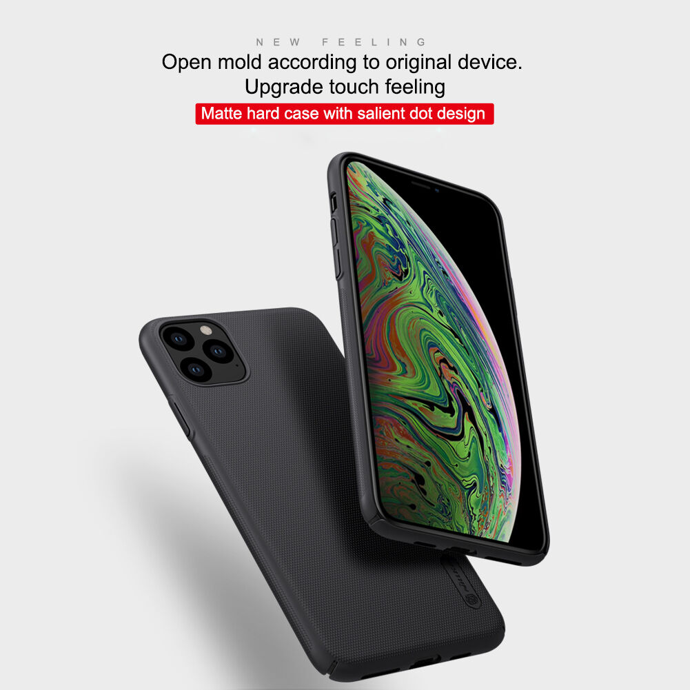 Nillkin matný kryt se zdrsněným povrchem pro iPhone 11 Pro Max - černý