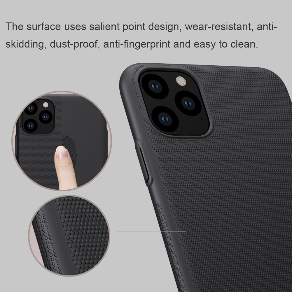 Nillkin matný kryt se zdrsněným povrchem pro iPhone 11 Pro Max - černý