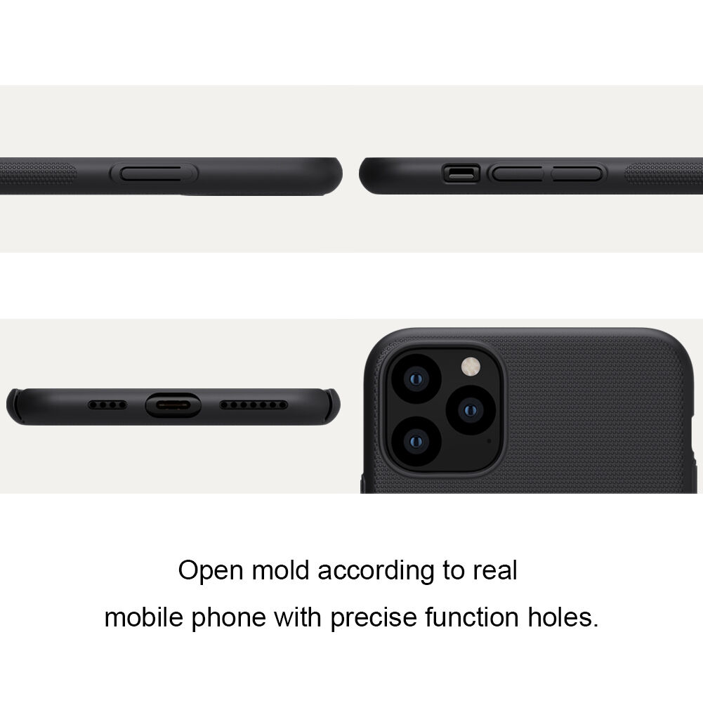 Nillkin matný kryt se zdrsněným povrchem pro iPhone 11 Pro Max - černý