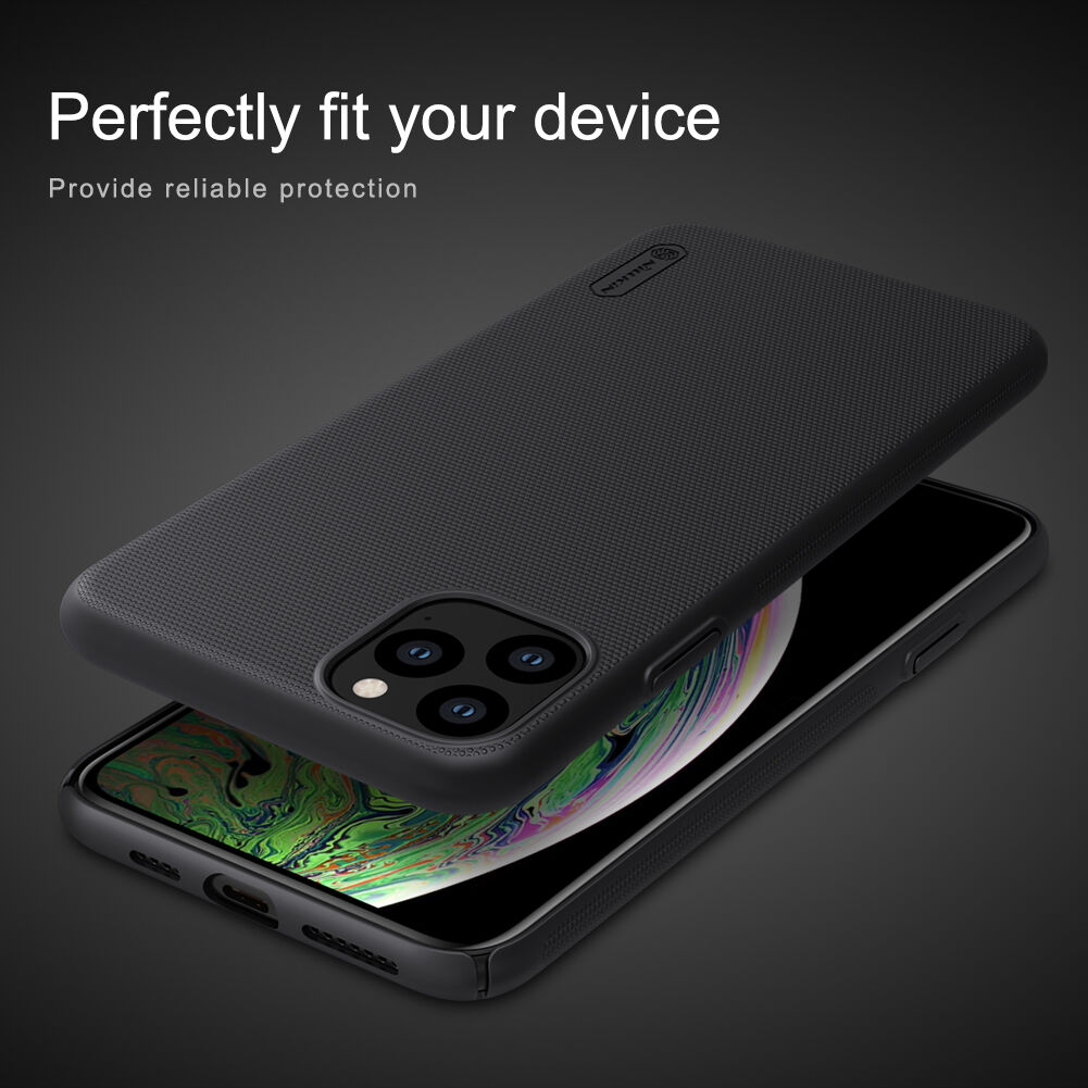 Nillkin matný kryt se zdrsněným povrchem pro iPhone 11 Pro Max - černý