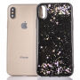 Barevný kryt s třpytkami pro iPhone XS / iPhone X - hvězdičky