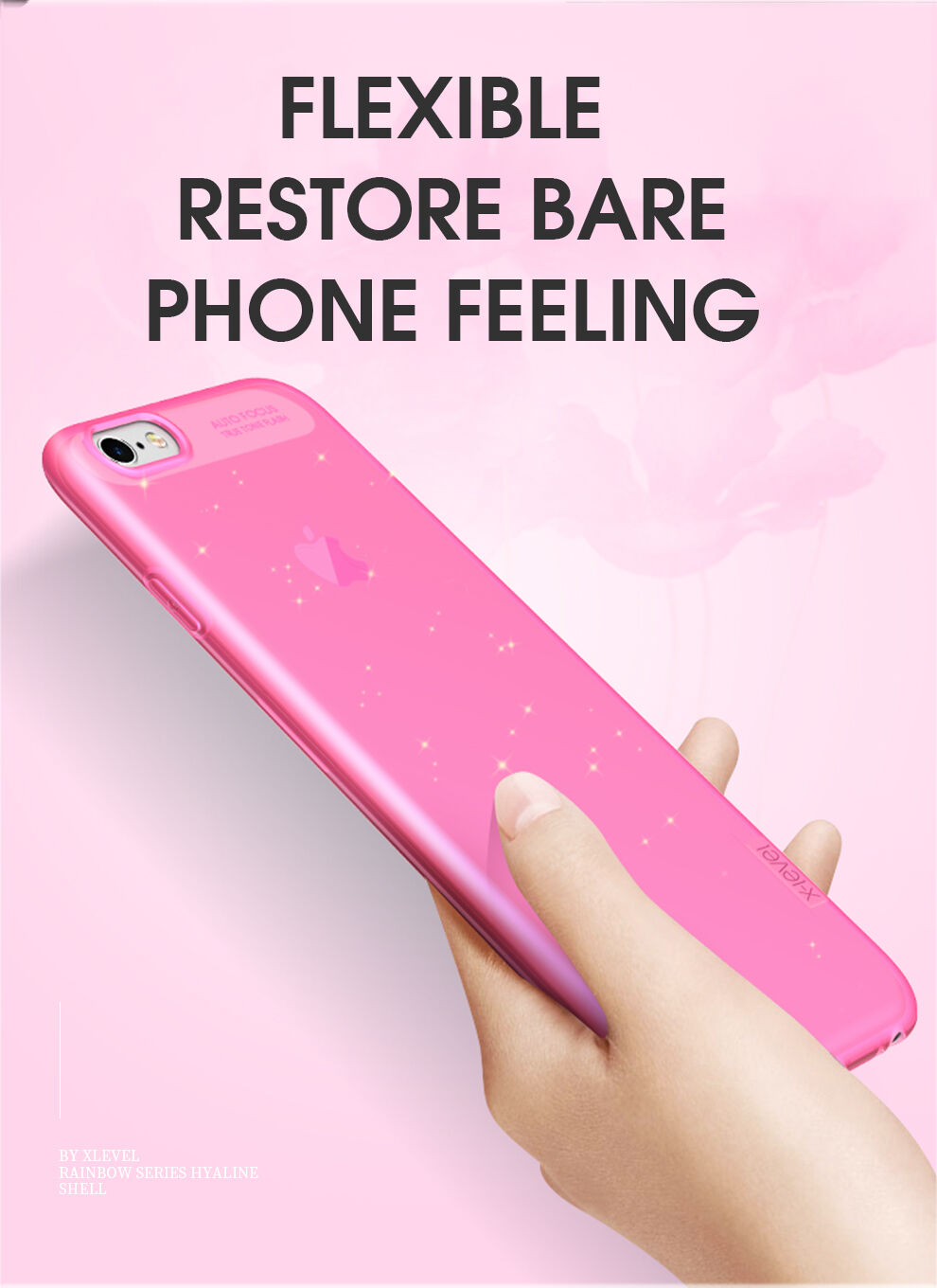 X-Level třpytivý kryt z měkkého plastu pro iPhone 6 / 6S - černý