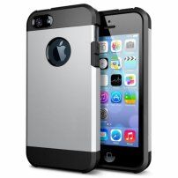 Super odolný "Armor" kryt pro iPhone 5 / 5S / SE (2016) - stříbrný