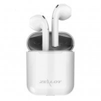 ZEALOT H20 Bluetooth bezdrátová sluchátka s nabíjecím pouzdrem pro Apple zařízení - bílá