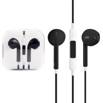 Sluchátka s mikrofonem a ovládáním hlasitosti s konektorem 3,5 mm jack pro Apple zařízení - černá