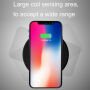 JOYROOM rychlá a tenká certifikovaná Qi bezdrátová nabíječka pro iPhone / 8 / 8 Plus - modrá