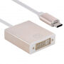 Video redukce - DVI na USB-C - růžovozlatá
