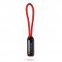 X-LEVEL elegantní USB / lightning kabel pro iPhone / iPad / iPod - 8cm - červený