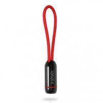 X-LEVEL elegantní USB / lightning kabel pro iPhone / iPad / iPod - 8cm - červený
