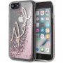 Karl Lagerfeld Signature Glitter kryt pro iPhone 7 / 8 / SE (2020/2022) - růžovozlatý