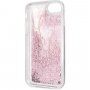 Karl Lagerfeld Signature Glitter kryt pro iPhone 7 / 8 / SE (2020/2022) - růžovozlatý