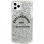 Karl Lagerfeld St. Guillaume Glitter kryt pro iPhone 11 Pro Max - stříbrný