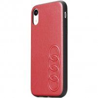 Audi originální kryt z PU kůže pro iPhone 11 Pro Max - červený