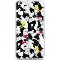 Originální kryt Warner Bros Sylvester and Tweety pro iPhone 7 / 8 / SE (2016) - černý
