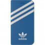 Adidas originální flipové pouzdro s logem a proužky pro iPhone 7 / 8 / SE (2020/2022) - modrobílé