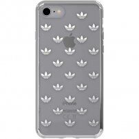 Adidas originální čirý kryt s logem pro iPhone 6 / 6S / 7 / 8 / SE (2020/2022) - stříbrný