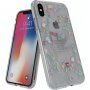 Adidas originální kryt luční květiny pro iPhone X / XS - transparentní