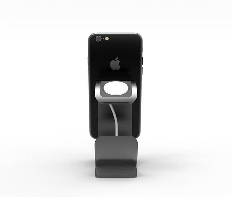 Elegantní hliníkový stojánek / dokovací stanice pro Apple Watch / iPhone - stříbrný