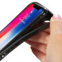 BENKS plastový kryt odolný proti pádu s diamantovým vzorem pro iPhone XS / iPhone X - černá
