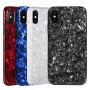 BENKS plastový kryt odolný proti pádu s diamantovým vzorem pro iPhone XS / iPhone X - černá