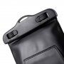 Nepromokavá kapsa s poutkem na ruku a na krk pro iPhone - 18,5 x 10 cm - černá