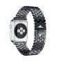 Řemínek z nerezové oceli s texturou plástve pro Apple Watch 42mm / 41mm / 40mm / 38mm - černý