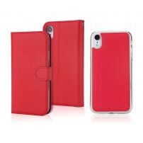 Flipové odnímatelné pouzdro pro iPhone XR - červené
