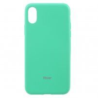 Roar matný kryt z měkkého plastu pro iPhone X / XS - tyrkysový