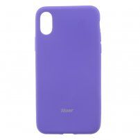 Roar matný kryt z měkkého plastu pro iPhone X / XS - fialový