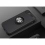 Kryt s kovovým stojánkem vhodný do magnetických držáků pro iPhone 5 / 5S / SE (2016) - černošedý