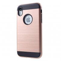 Kryt s broušenou texturou pro iPhone XR - růžovozlatý