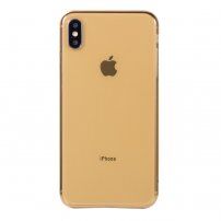 Transparentní kryt z měkkého plastu pro iPhone XS Max - oranžový