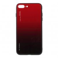 Kryt se skleněnou zadní stranou pro iPhone 7 Plus / 8 Plus - červený