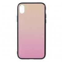 Kryt se skleněnou zadní stranou pro iPhone XR - růžovozlatý