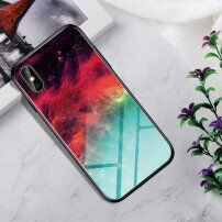 Kryt se skleněnou zadní stranou pro iPhone X / XS - barevná mlhovina