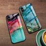 Kryt se skleněnou zadní stranou pro iPhone X / XS - barevná mlhovina