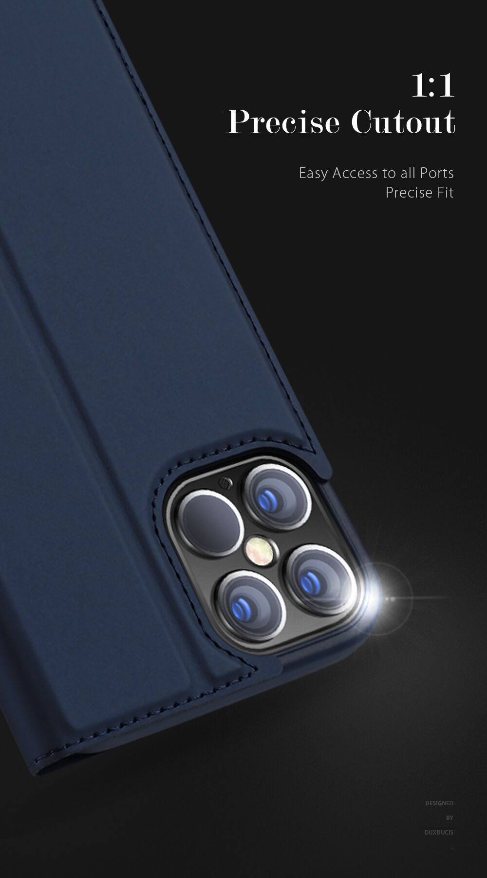 Dux Ducis flipové pouzdro pro iPhone 12 Pro Max - černé