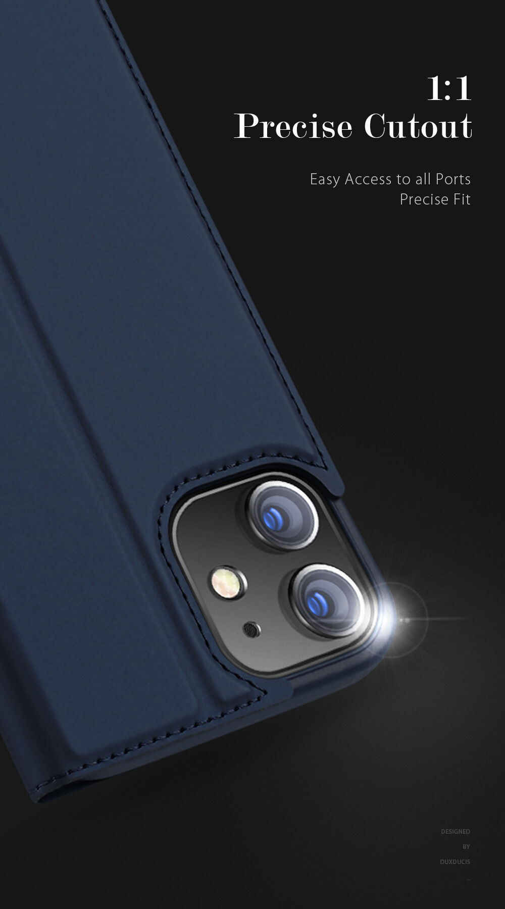 Dux Ducis flipové pouzdro pro iPhone 12 mini - černé