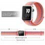Nylonový řemínek s proužky pro Apple Watch Ultra 49mm / 46mm / 45mm / 44mm / 42mm - neonově oranžový