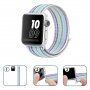 Nylonový řemínek s proužky pro Apple Watch Ultra 49mm / 46mm / 45mm / 44mm / 42mm - modrozelený