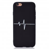 Kryt EKG křivka z měkkého plastu pro iPhone 6 / 6S - černý
