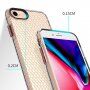 Transparentní kryt se strukturou včelí plástve pro iPhone 6 / 6S / 7 / 8 - čirý