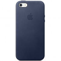Originální kožený kryt pro Apple iPhone 5S / SE (2016) - půlnočně modrý