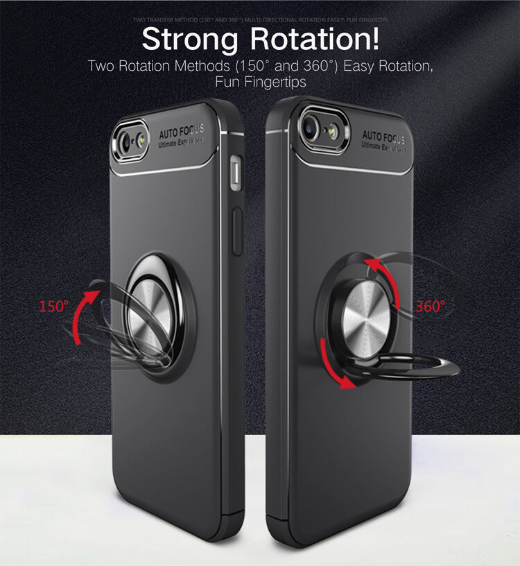 Kryt s kovovým stojánkem vhodný do magnetických držáků pro iPhone 5 / 5S / SE (2016) - červený