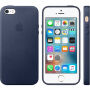 Originální kožený kryt pro Apple iPhone 5S / SE (2016) - půlnočně modrý