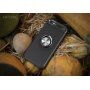 Kryt s kovovým stojánkem vhodný do magnetických držáků pro iPhone 5 / 5S / SE (2016) - černomodrý