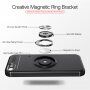 Kryt s kovovým stojánkem vhodný do magnetických držáků pro iPhone 5 / 5S / SE (2016) - černomodrý
